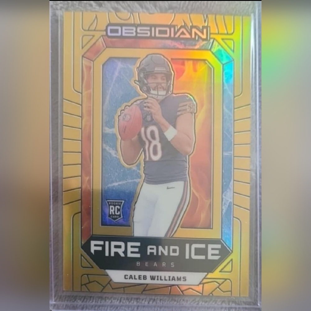 2024 Caleb Williams Panini Obsidian Fire And Ice  Gold #20  ~ 10/10 ~ Rookie